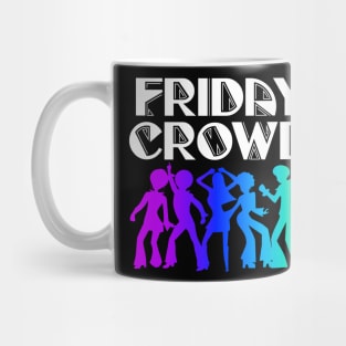 Friday crowd colorful dancing people Mug